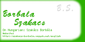 borbala szakacs business card