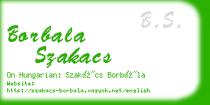 borbala szakacs business card